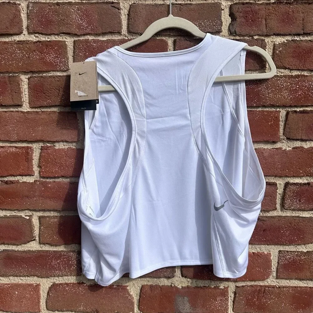 Nike Dri-FIT Cropped Racerback Training Tank White 3XL NEW